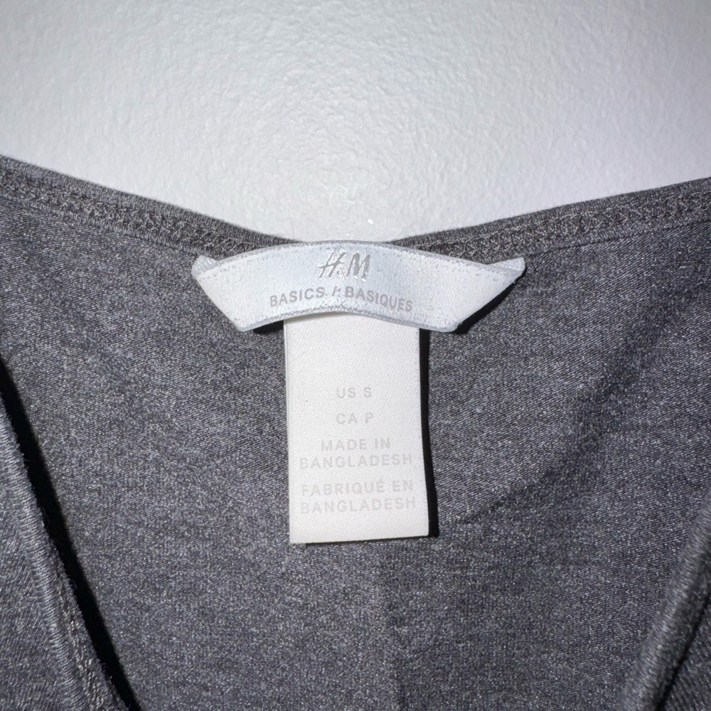 H&M Basics Charcoal Grey Spaghetti Strap Camisole - Size S - Picture 3 of 3